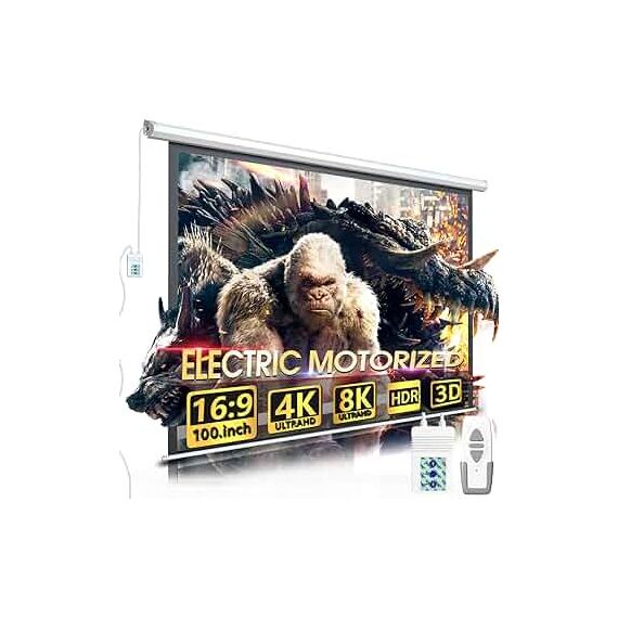 شاشة بروجيكتور 4 متر  كهربائية بالريموت